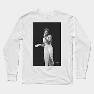 Natalie Cole BW Photograph Long Sleeve T-Shirt